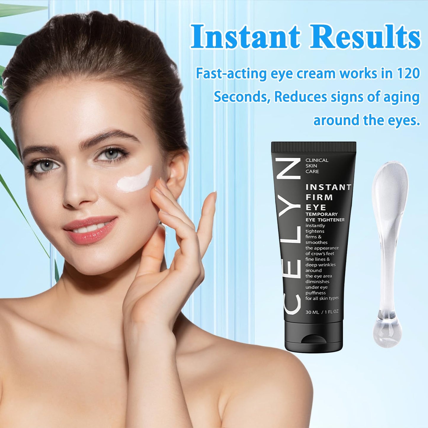 INBOLM 3Pack Eye Bag Cream Instant Firm Eye Tightener Instant Firm Eye Cream Tightener Eye Bag Cream Moisturizing Treatment With Eye Cream Massager