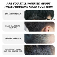 LaluluTek Instant White Hair Coverage Stick - Root Touch Up & Grey Hair Concealer for Men & Women - Wind & Sweat Resistant - Black