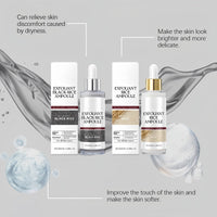 AINxtolm 2pcs Peel Shot Glow Rice Ampoule,Rice Ampoule Duo,Black R-ice Peeling A-mpoule,R-ice Exfoliant,Black and White Ri-ce Face Exfoliantor,Peel Shot Glow White Ri-ce A-mpoule,Face Scrub,Toner for F-ace