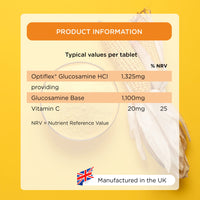 healthspan Healthspan Optiflex Glucosamine HCI 1,325mg with Vitamin C (8 Months' Supply) | Shellfish Free Vegan Tablets for Joint Health | 40% More glucosamine Than Glucosamine Sulphate | Added Vitamin C