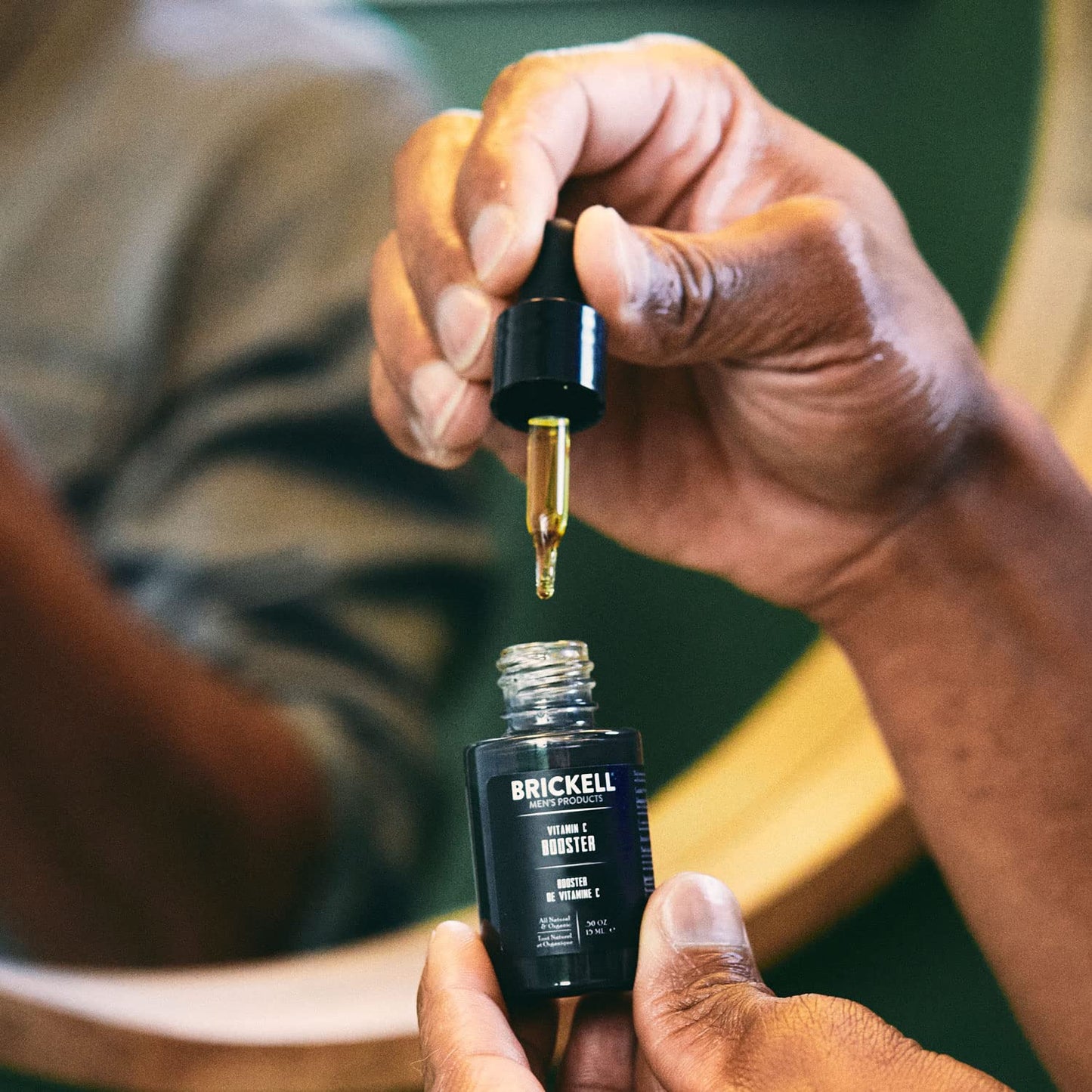 Brickell Men's Products Brickell Men’s Vitamin C Booster Serum for Men, Natural and Organic Vitamin C Booster for Face to Ramp Up Collagen Production, Fight Wrinkles and Aging (Unscented, 15 mL)