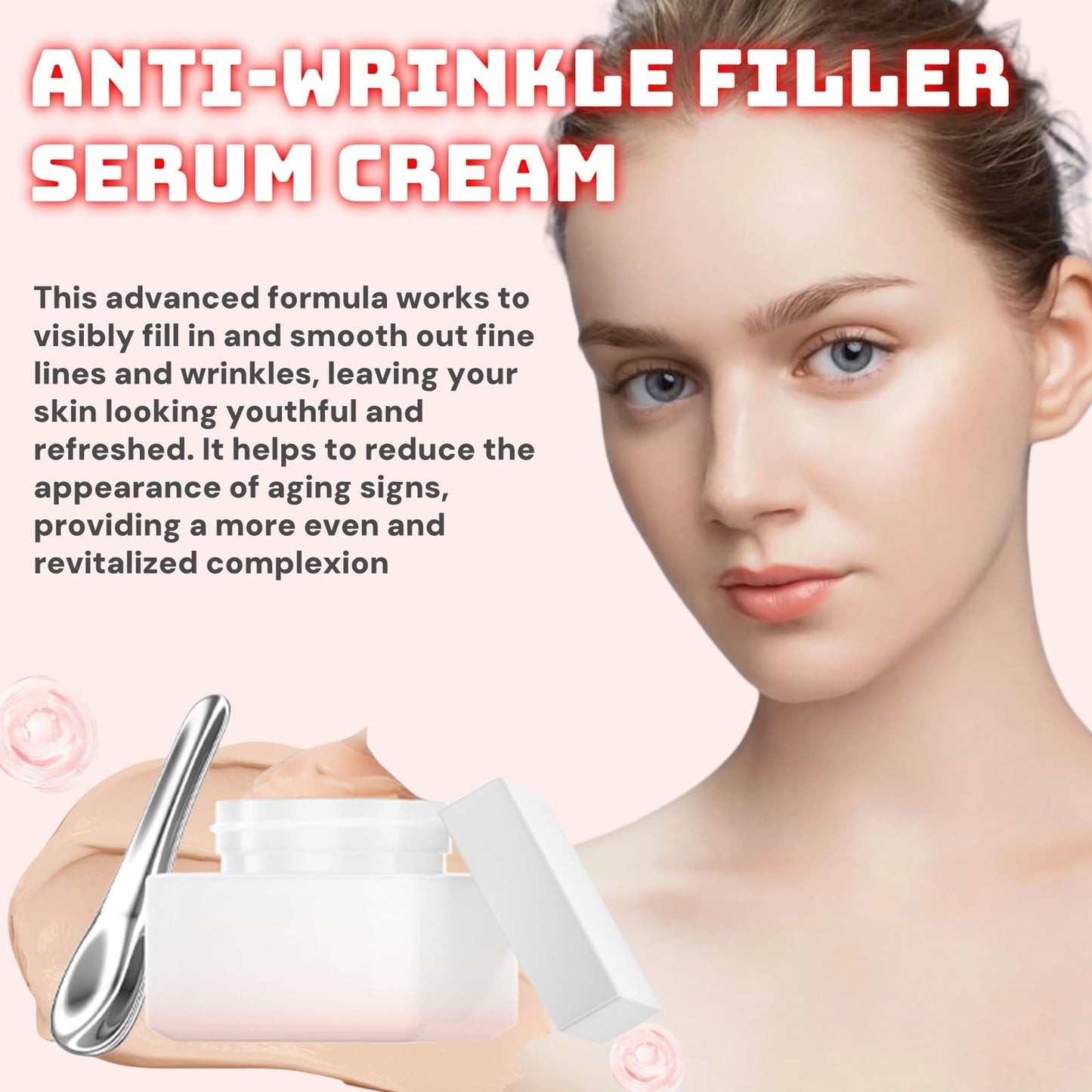 Anti-Wrinkle Filler Cream,Power Wrinkle Fix Cream,Wrinkle Fil-ler Serum,Wrin-kle Filler Face Crea-m,Skin Tightening Cre-am for Face,Fac-e Moisturizer for Women,Fa-ce Serum for Women,Anti Ageing Cre-am
