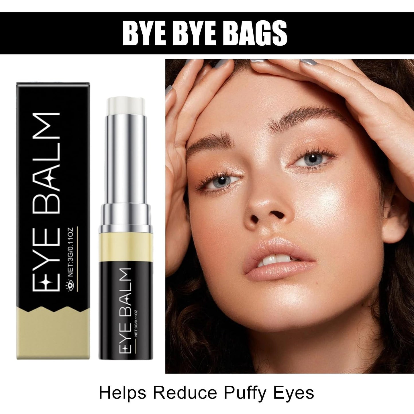 Jinjiar Lumi Eye Balm for Under Eye Bags,Erases Eye Bags within Minutes,Anti Aging under Eye Cream,Lumi Eye Balm Serum,Eye Cream for Dark Circles and Puffy Eyes,Eye Bags Remover,Eye Cream for Wrinkles,Eye Bag