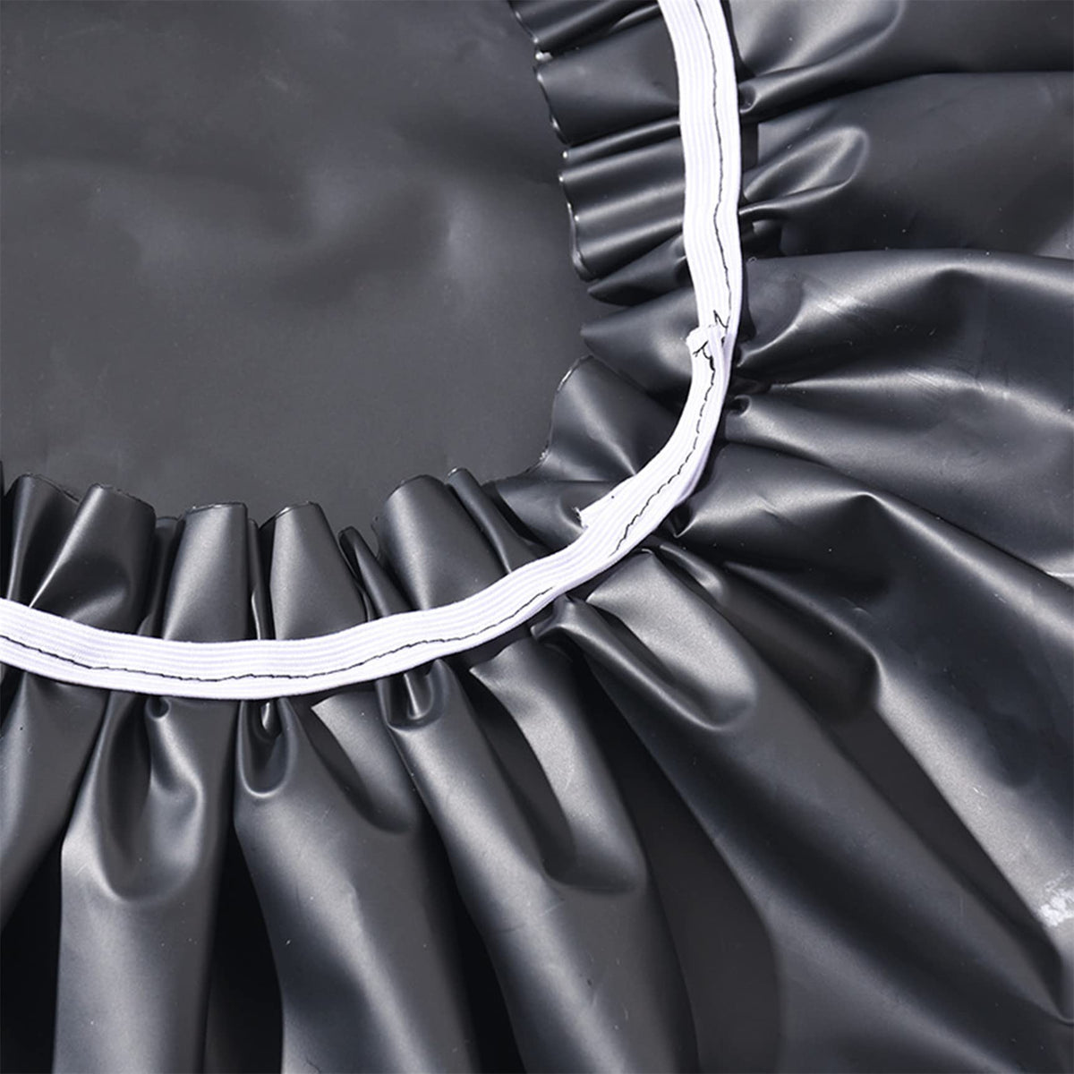 FIWOODELF Jumbo Shower Caps 2 Packs Waterproof & Adjustable & Reusable Shower Cap for Women Extra Large Shower Cap Bath Hair Caps(Black and White)