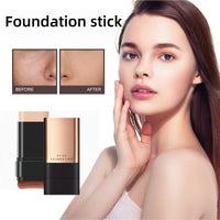 2 In 1 Anti Wrinkle Foundation Stick,Korea Eraser Foundation Stick with Brush,Light Cream Texture,Built-In Brush Exquisite Double,Cover Dark Spot,Suitable for Natural Makeup,Moisturizing(Natural)