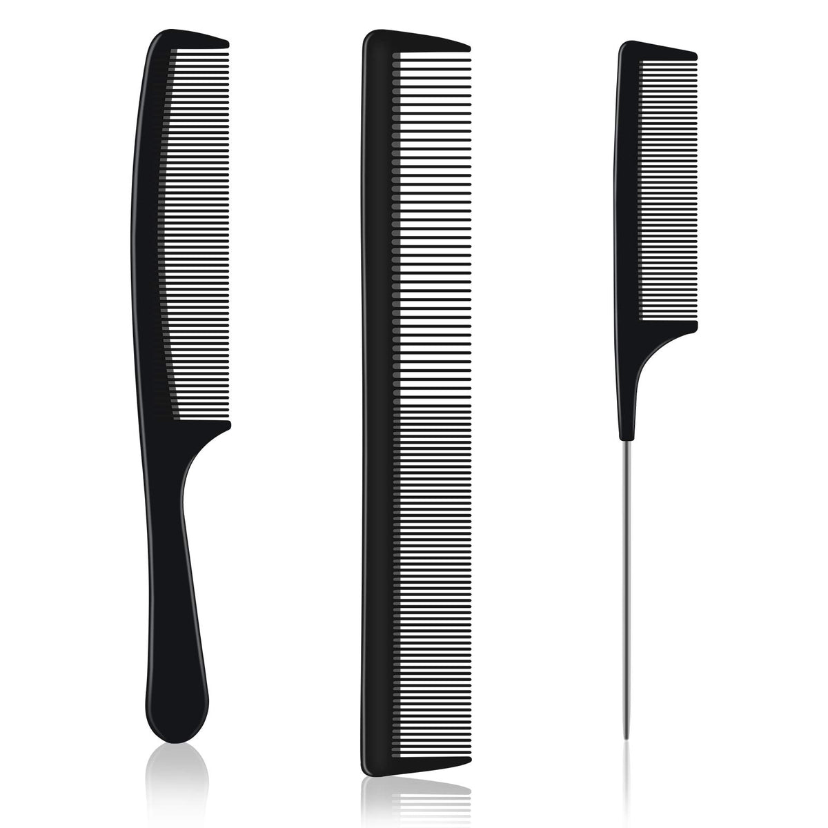 URAQT Hairdressing Combs Set, 3pcs Hair Combs Hair Brushes, Pin Tail Comb, Anti Static Fine Tooth Cutting Comb Professional Salon Styling Comb