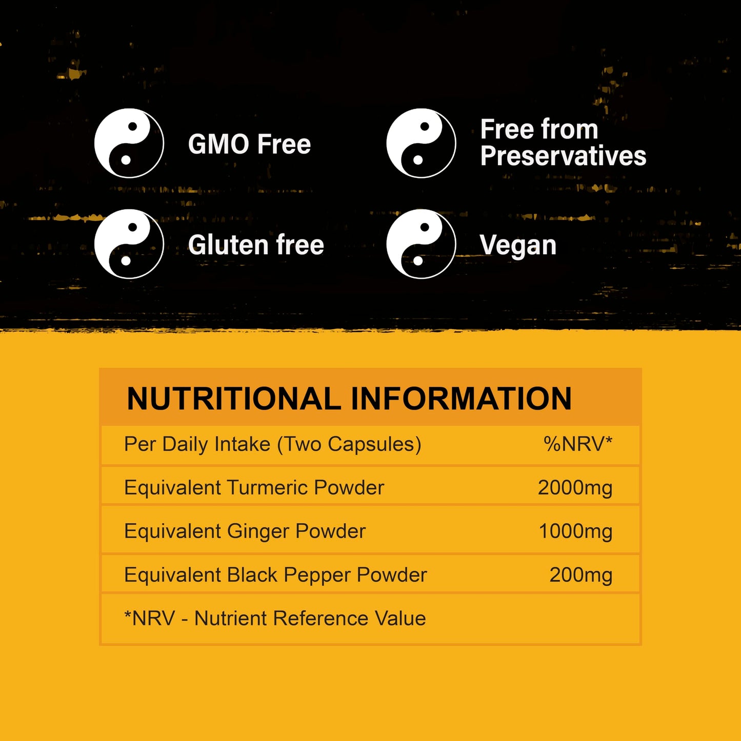 Turmeric Capsules 2000mg with Ginger and Black Pepper, by Yin & Yang Superfoods | High Strength Supplement | Immune Support & Joint Health | Eco-Friendly Packaging | Two Month Supply