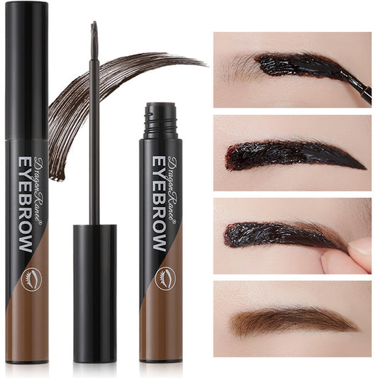 HAORQEE Eyebrow Tint Tattoo Brow Peel off, Brow Tint Dark Brown Eyebrow Gel Semi-Permanent Colour Eyebrow Tattoo Brow Dye, Waterproof Long-Lasting Natural Eye Brow Makeup for Women (Dark Brown)