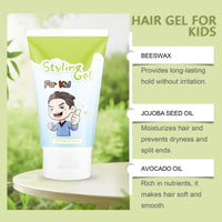 NatrLuxe Kids Styling Gel 100g - Medium-Strong Hold Hair Gel - Long Lasting Fruit Fragrance - For All Hair Styles 3.53oz