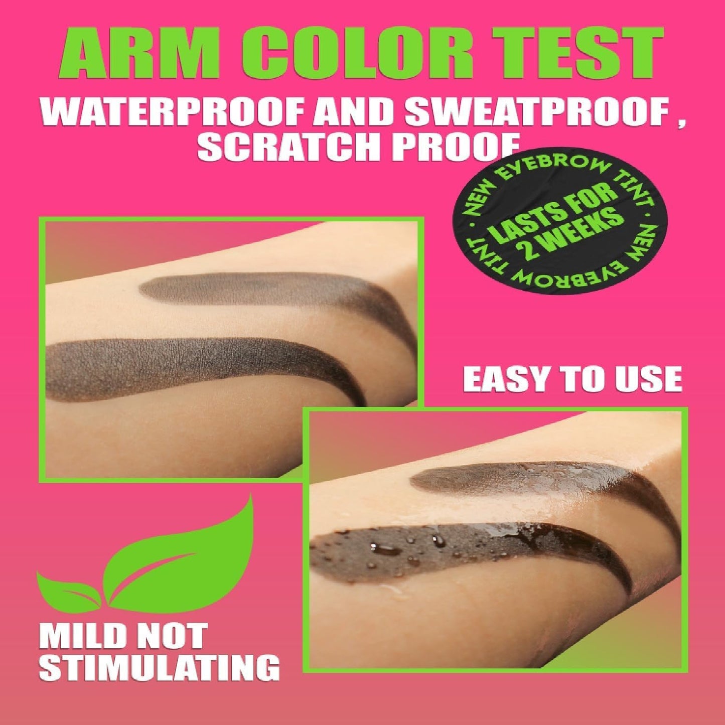 Generic Brow Dye Kit Long-Lasting Eyebrow Tint Semi-Permanent Black Eyebrow Waterproof Smudge-Proof Pen Tattoo Pencil Medium Brow Makeup for Defined Natural Look Easy to-Use with Brush