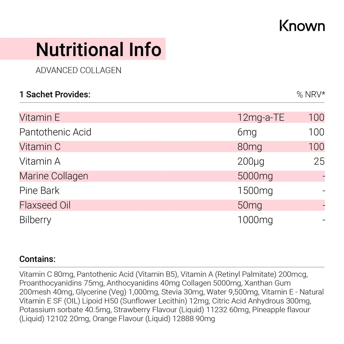 Advanced Collagen Supplement by Known Nutrition with Vitamin C | Liposomal Technology | 14 One-a-Day 5g Collagen Sachets | Supporting Hair, Skin & Nails | Summer Fruits (14 Day Supply)