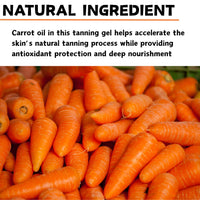 ISBEAUSOLS Carrot-en Tanning Gel, Intense tanning Gel, Sunbed Tanning Accelerator with Carotene & Olive Oil, Tan Enhancers & Accelerators for Face & Body, Moisturizing Tanning Butter without SPF, 140G