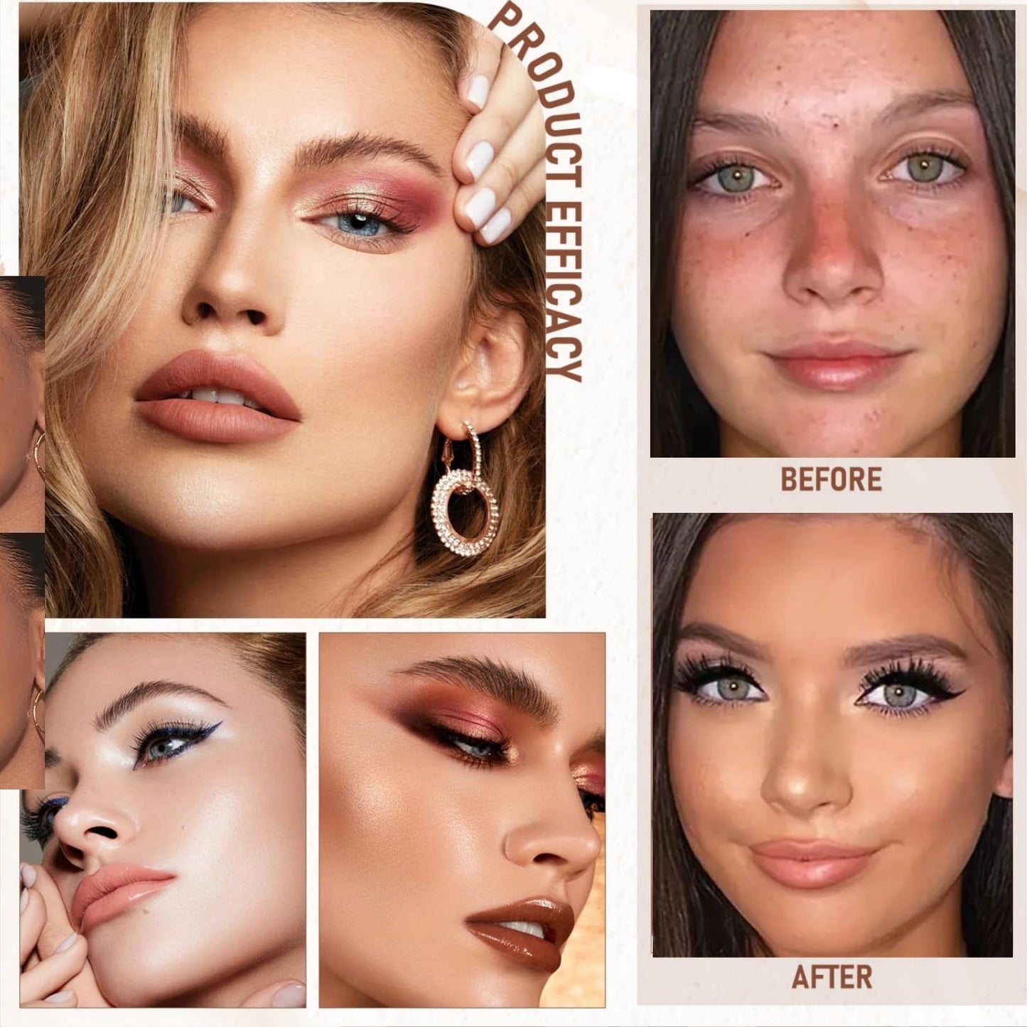 SingHao Makeup Foundation Stick,Cream Foun/dation With Built-In Brush,Make/up Multi-Use Coverage Concealer Sti/ck,Longwear Found/ation Stic/k,Stick Foundation Makeup,Foun/dation Face Sti/ck,Contour St/ick#4