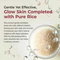 Black and White Rice Exfoliant, 2PC Peel Shot Glow Rice Ampoule Duo White Rice + Black Rice Ampoule, Face Body Exfoliator Dead Skin Remover for All Skin Types(30ML&30ML)