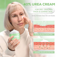 DMQ Urea Cream 40% for Feet Plus 2% Acid, Urea Foot Cream, Tea Tree and Aloe Vera for Deep Moisture - Foot Cream for Cracked Heels and Dry Skin, Cracked Heel Repair Cream Skin Care for Hands & Feet