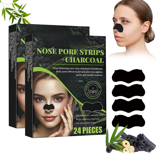 Ceboic 48Pcs Blackhead Remover Strips, Pore Strips for Blackheads, Deep Cleansing Charcoal Nose Strips for Women and Men, Effective Blackhead Remover for All Skin Type, Keep Skin Clear and Tighten Pores
