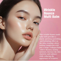 Collagen Multi Balm Stick,Wrinkle Multi Balm Stick,Anti Wrinkle Bounce Collagen Sti/ck,All-in-One Wrin/kle Coll/agen Wand,Moisturising Ba/lm Women,Lifting,Tightening&Firming Ba/lm for Face Lip Body