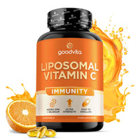 Goodvita Liposomal Vitamin C Softgels 2000mg | 60 Softgels, 1 Month Supply | Added Zinc + Selenium | UK Formulated | Ultra Strength 4X Higher Absorption | Immunity, Energy + Skin | Easy to Swallow