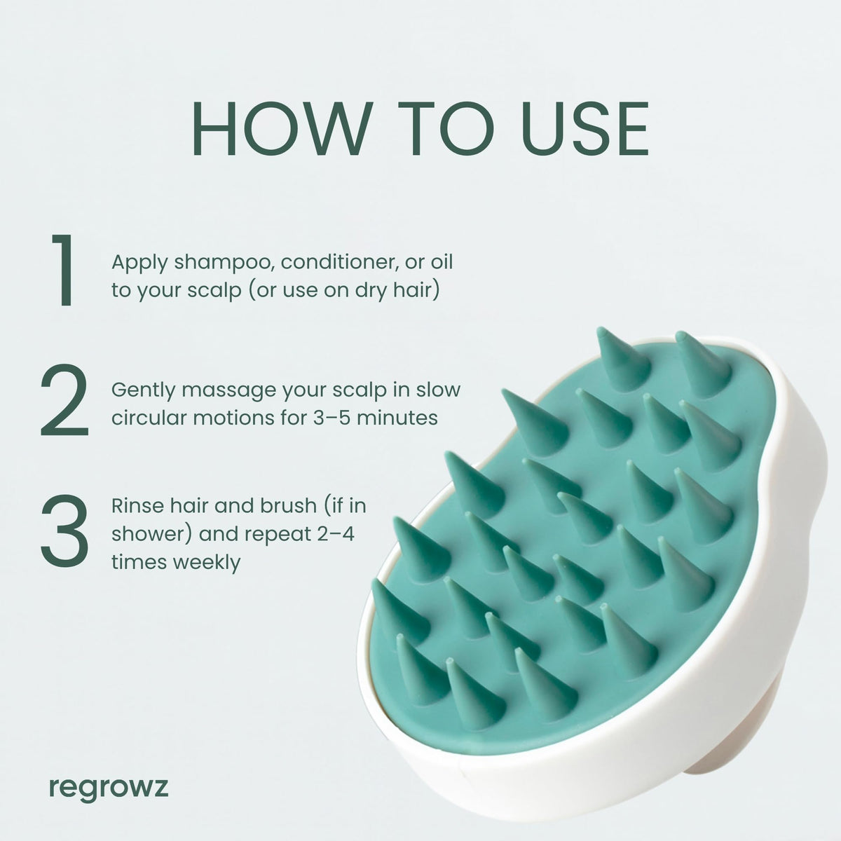 Regrowz Refresh & Balance Kit – Thickening Shampoo & Volumising Conditioner with Scalp Massager – Hair Thickening Treatment for Women & Men – 100% Natural & Sulphate-Free