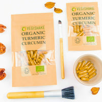 vegishake Organic Turmeric Curcumin HPMC Capsules Skin Hair Antioxidant Anti-inflammatory Vegan Halal Kosher (60 Capsules)