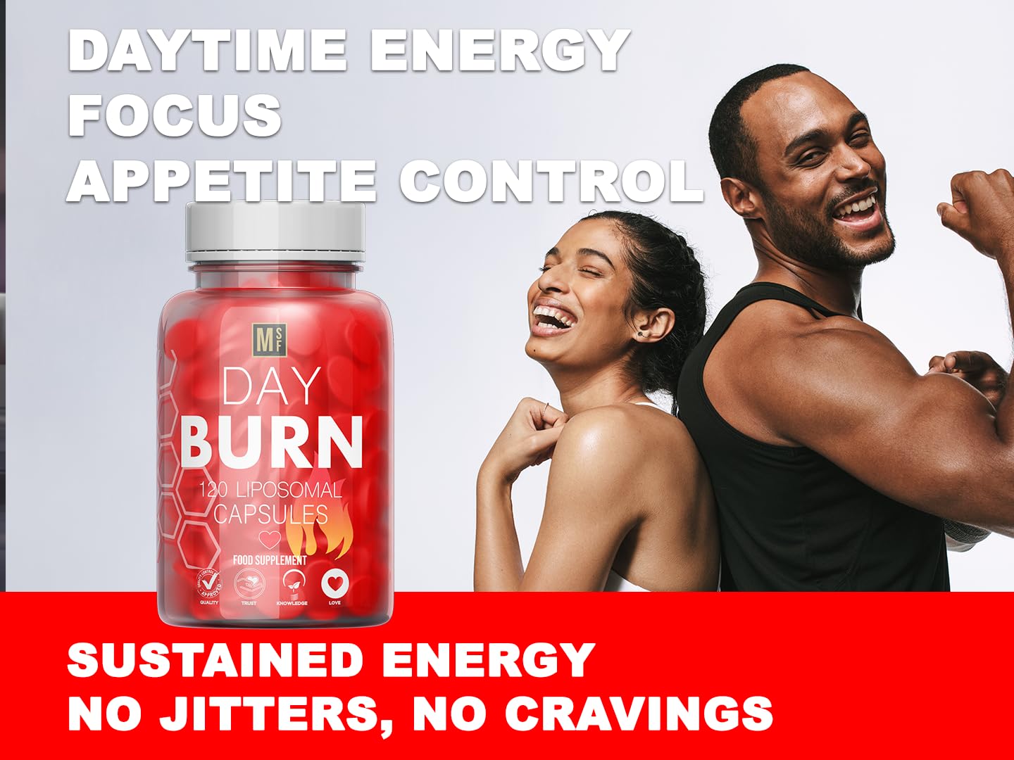MetaSuperfoods Day Burn 120 Liposomal Capsules for Women and Men 60 Days Supply | Vegan | High Strength, Size Management | 50% More Capsules Than Other Brands