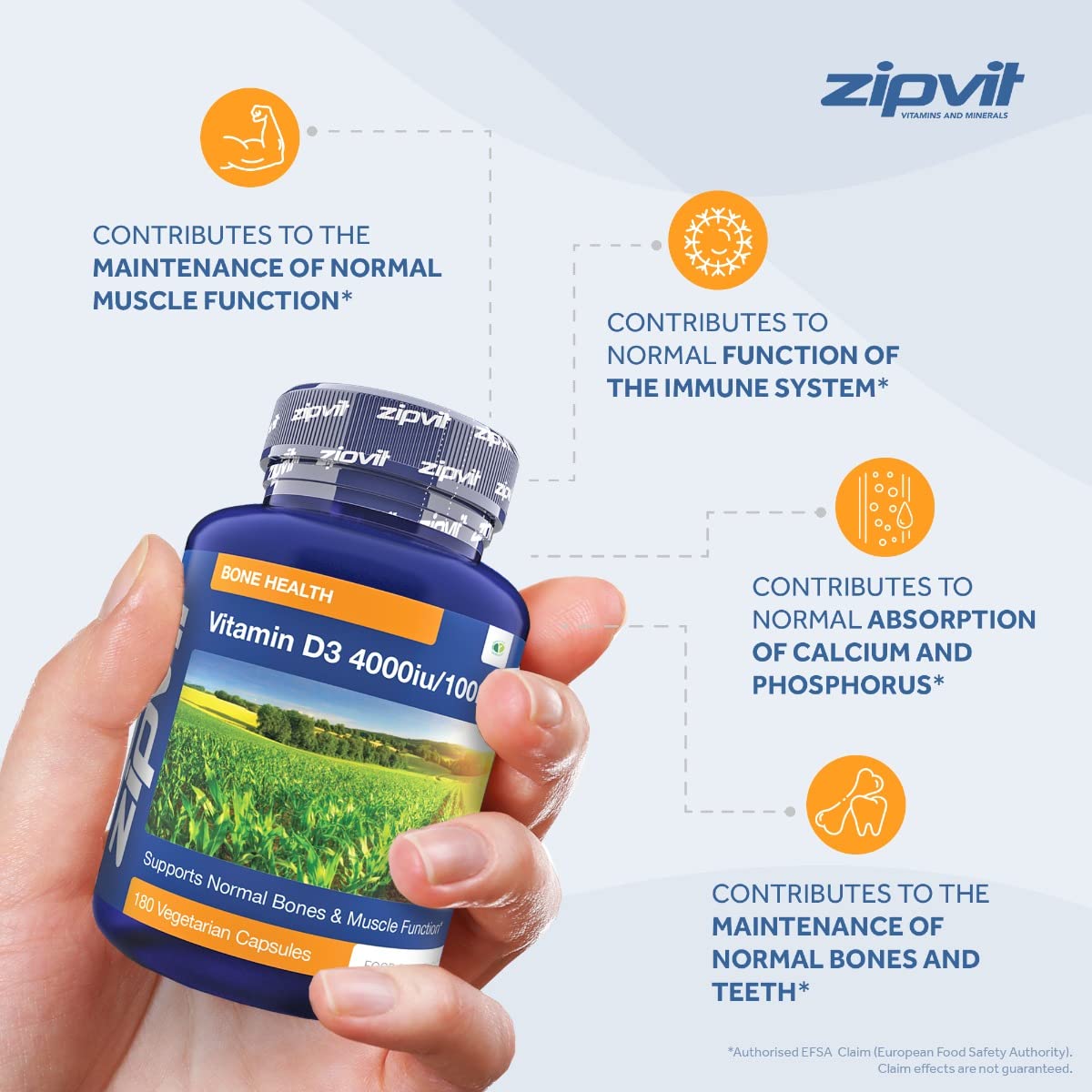 Vitamin D3 4000 iu, 180 Vitamin D Vegetarian Softgels. 6 Months Supply. Vegetarian Society Approved.