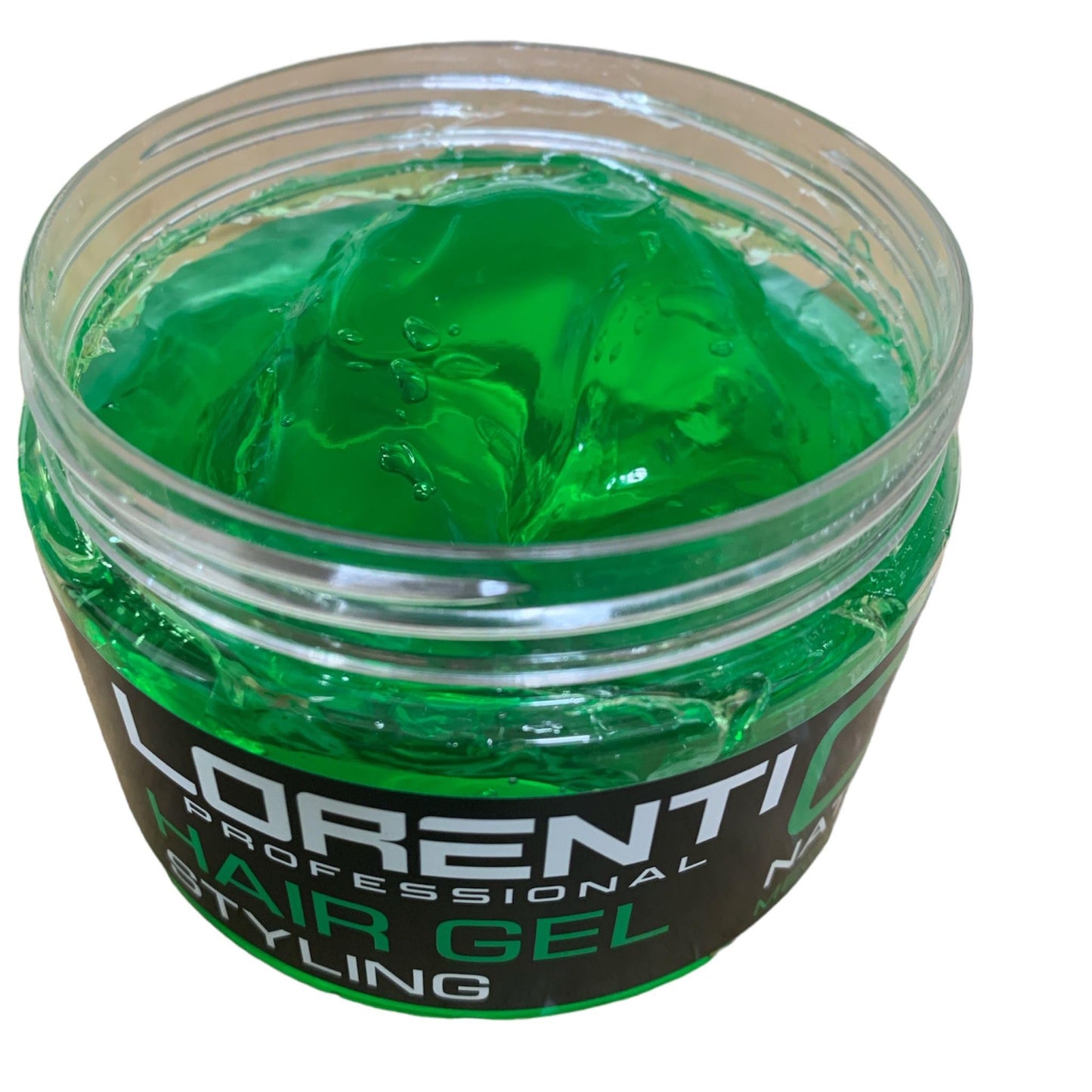 Lorenti Hair Styling Gel | Strong Hold, Edge Control Gum Effect Natural Shine 300ml (Green Natural Shine)