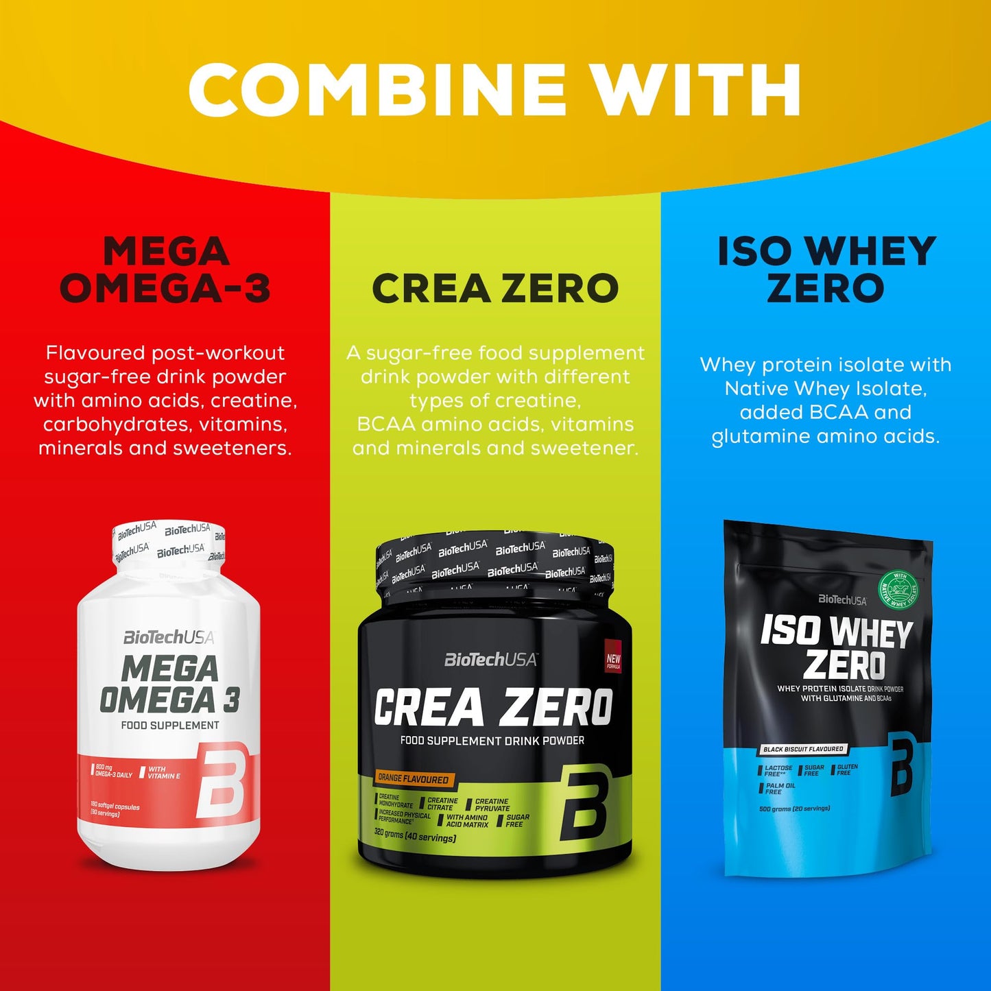 BioTechUSA EAA Zero - Essential Amino Acid Power | 7160mg EAA/serv. | WHO Recommended Ratio | Sugar-Free, Gluten-Free, 350 g, Pineapple-Mango