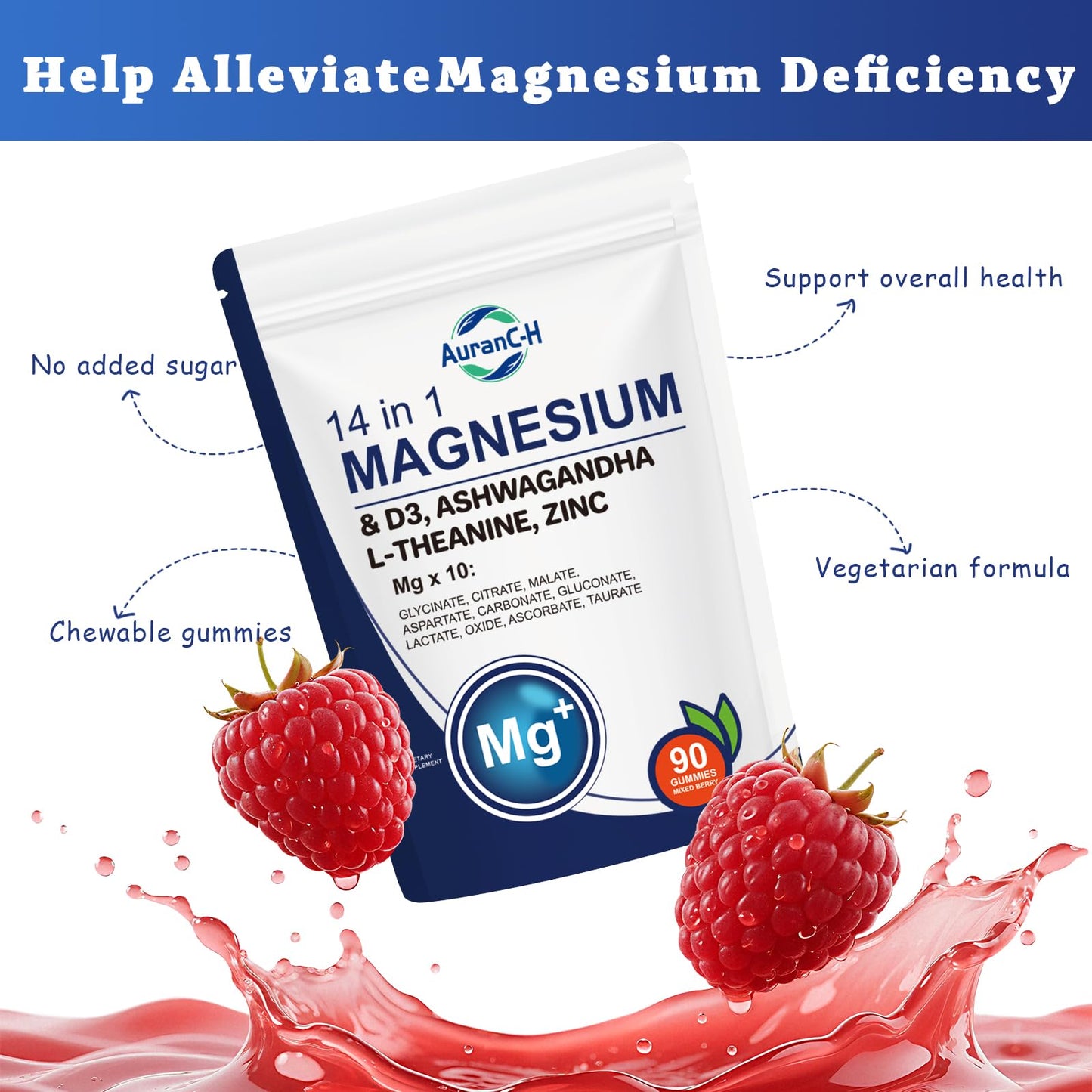 Fengsheng Home Sleep Gummies with 350mg Magnesium Glycinate & Citrate for Adults - High Strength Natural Alternative - L-Theanine, Vitamin D & Zinc - Sleep Gummies - Sugar Free & Vegan - Anxiety & Sleep Support