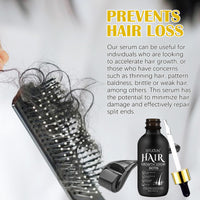 Hair Growth Serum with Biotin for Women, Beard & Hair Growth Oil for Loss Treatment, Hair Thinning, Natural Hair Growth Longer Fuller Healthier Hair, with 0.25mm Roller