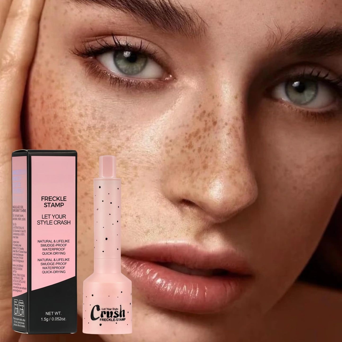 Ruojiar Freckle Stamp Pen,Ma/gic Fake Freckles Tatto Marker,Natural Lifelike Freckle Makeup Pen,Spot Stamp Pen,for All Skin Tones,Waterproof&Sweat-Proof,Long-Lasting Effect,Smudge-Proof,Natural Ingredients
