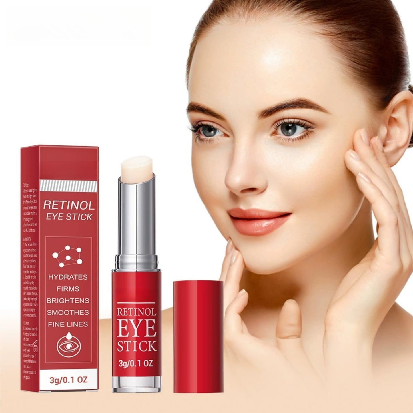 SingHao Retinol Eye Stick,Retinol Eye Cream for Dark Circles,Under Eye Cream Anti Aging,Eye Cre/am for Puffiness,Reducing Fine Lines,E/ye Balm Stick,E/ye Brightener Sti/ck,Smoothens Wrinkle E/ye Cre/am