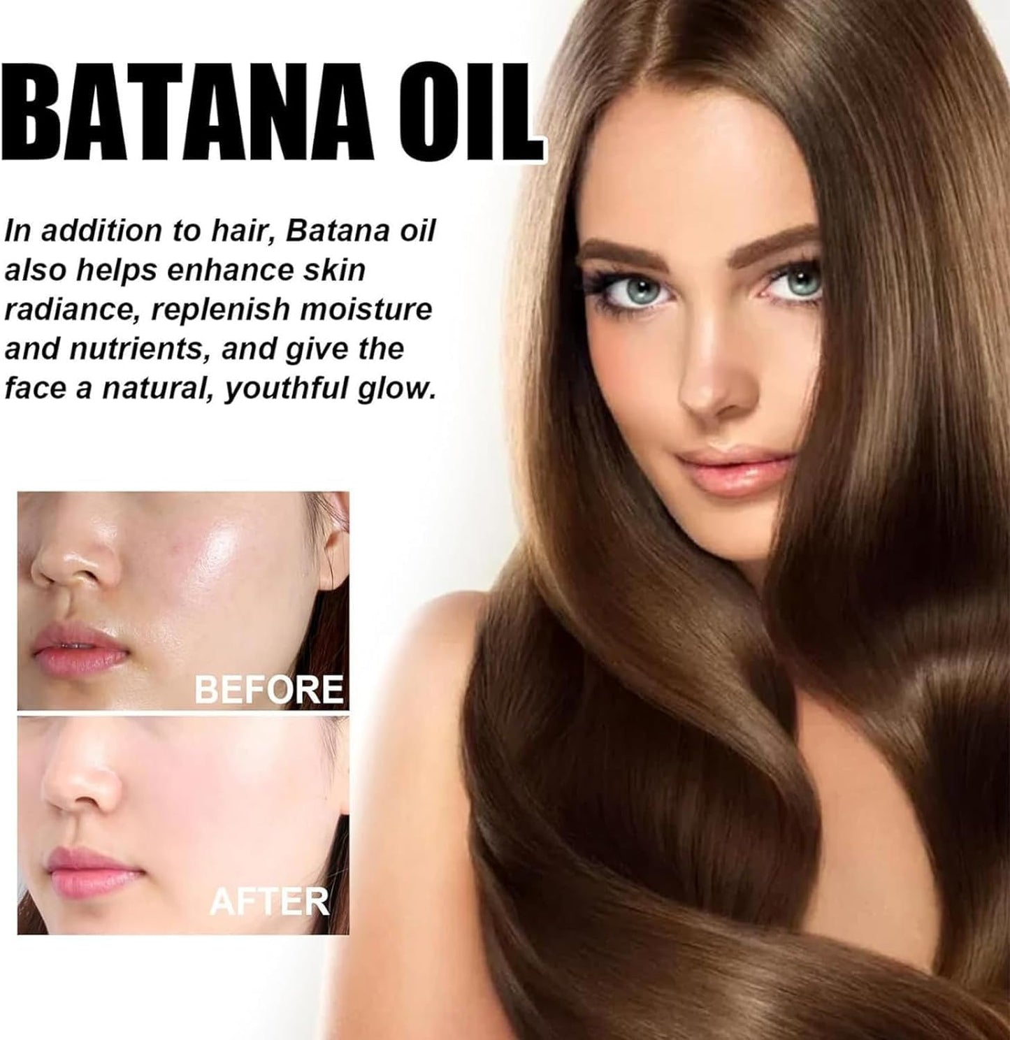ChicNana Batana Oil, Batana Oil For Hair Growth, Hair Growth Oil, Batana Oil Organic, Strengthening And Thickening Hair, Repair Damaged Hair, Nourishes Scalp, Natural Hair Growth Oil 60ml