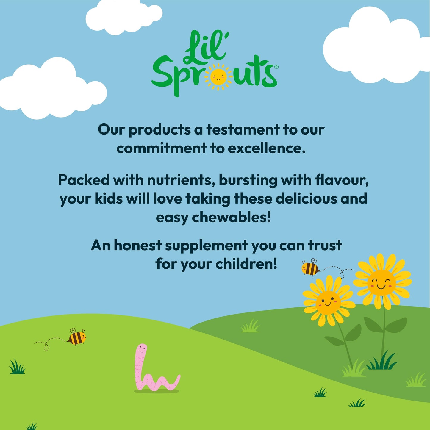 Iron Tablets for Kids with Vitamin C | 90 Chewable Tablets (3 Months Supply) | Natural Berry Flavour | Vegan Iron Supplement for Kids | By Lil' Sprouts