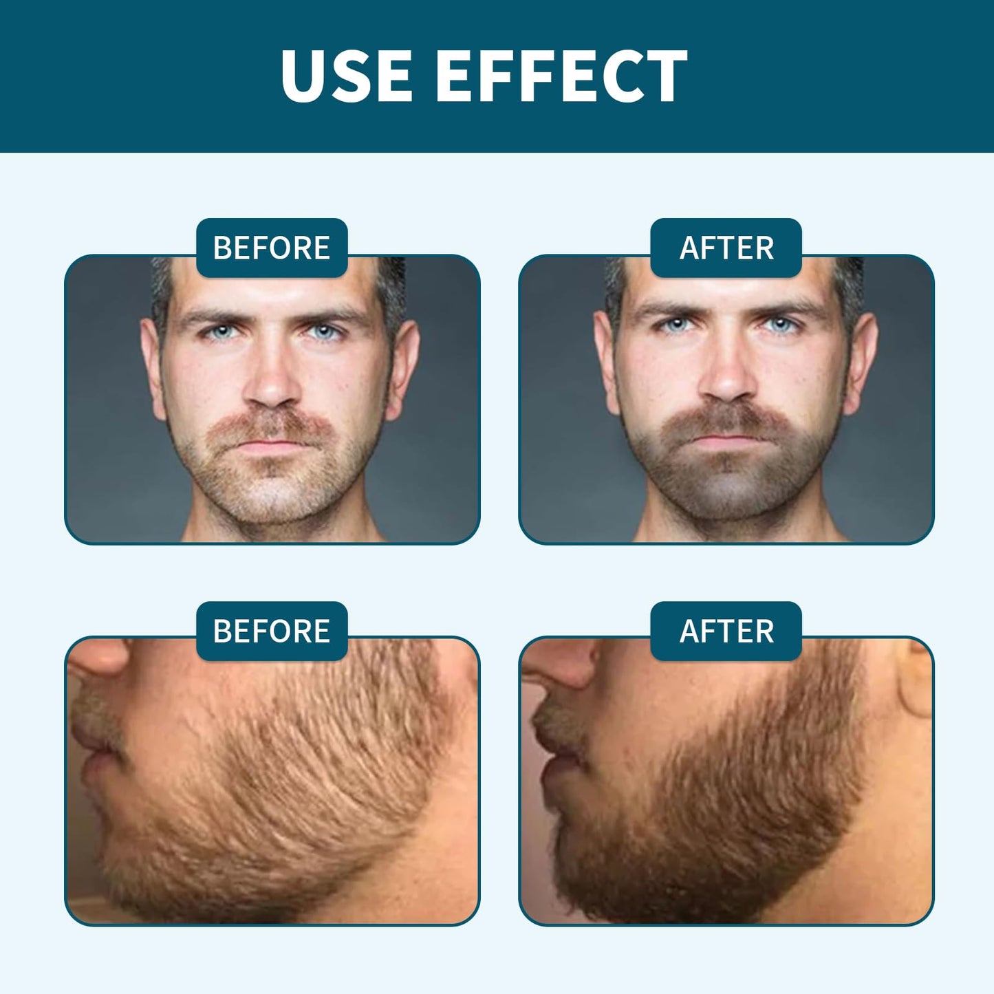 XdealCozyxc 4PCS Beard Pencil Filler for Men, Easy Waterproof Beard Pen (Black)