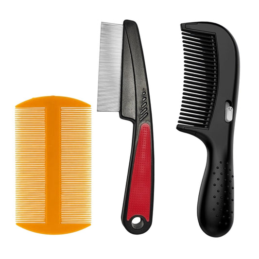 Neyeau 3 Pcs Scalp Comb for Dandruff,Pressable Scalp Sweep Detoxing Comb,Fine Tooth and Head Lice brush for Women Men Scalp Massage Refreshing