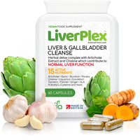 Kula Nutrition LiverPlex - Liver Cleanse Detox and Repair - 60 Vegan Capsules - Natural Herbal Liver & Gallbladder Support Supplement with Choline, Artichoke, Liquorice, Fennel, Turmeric, Ginger, Dandelion and More