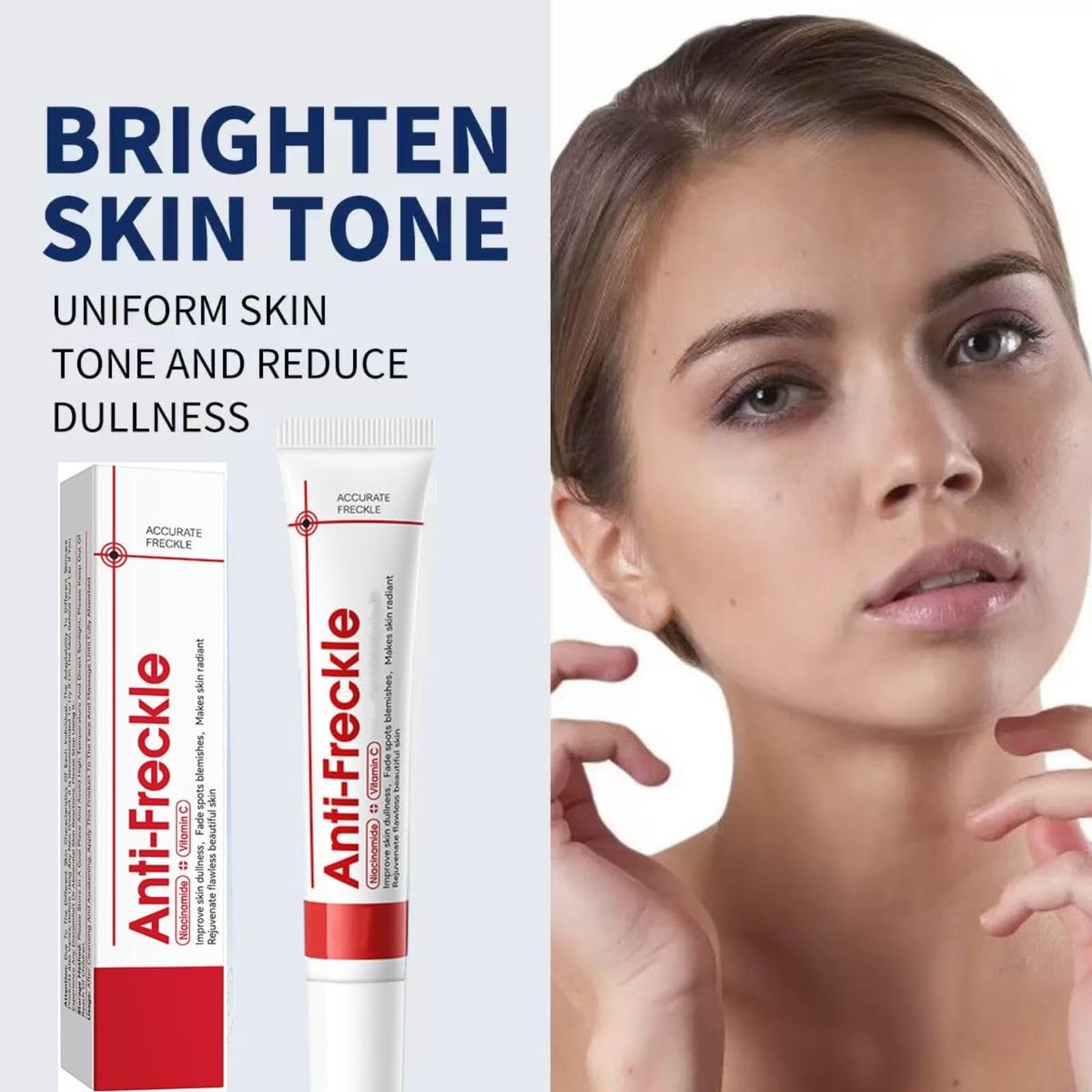 FHRKZZ Freckle Cream Vitamin C Freckle Cream for Adults with O+ Technology, Fades Dark Spots & Sun Spots, Brightens Dull Skin, Spot for Women - Improve Skin Dullness, Fade S-pots Blemishes