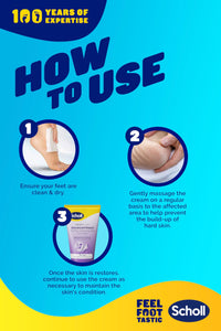 Scholl ExpertCare Advance Repair Foot Cream 150ml, Intensive Moisturiser for Cracked Heels and Dry Cracking Skin with Uvit, Urea, and Pro-Vitamin B5 Complex for Softer Smoother Feet