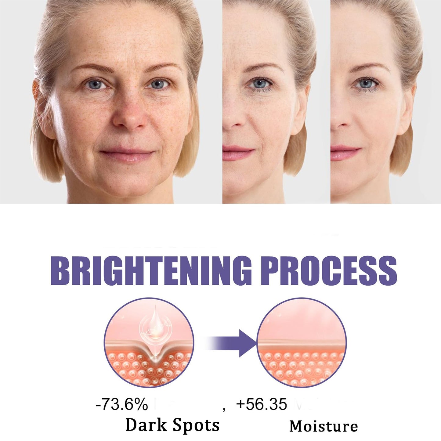 Firming Face Cream,2PCS Face Moisturizer with Vitamin E,Anti Wrinkle Face Cream+Hydrating Facial Moisturiser,Collagen Daily Moisturiser Face,Dark Spot Remover for Face,Day & Night Cream (purple+green)