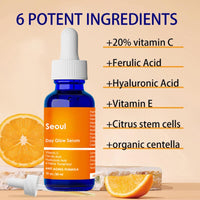 IZBEAUVO Korean Skin Care 20% Vitamin C Serum with Hyaluronic Acid & CE Ferulic Acid – Anti-Aging Face Serum for Glowing Skin, Reduce Wrinkles & Dark Spots (60ML, Vitamin C)