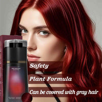 SingHao Polar Hair Dye Shampoo,Instant Herbal Coloring Shampoo,3 In 1 for Gray Hair Coverage,Hair Care Dye Shampoo,Natural Plant Hair Dye Shampoo,Semi Permanent Hair Dye,Red Brown Hair Dye,Foam Hair Dye(Red)