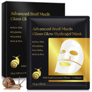 QUANHAO Advanced Snail Mucin Glass Glow Hydrogel Mask, Collagen Face Mask, Deeply Hydrate & Rejuvenate, Glass Skin Face Mask Korean Skincare for All Skin Types, Pack of 6