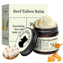 Wormeer Grass-Fed Beef Tallow Honey Balm for Skin - Nourishing Face & Body Cream for Dry Skin - Moisturizing Skincare with Mild Ingredients (Color, A)