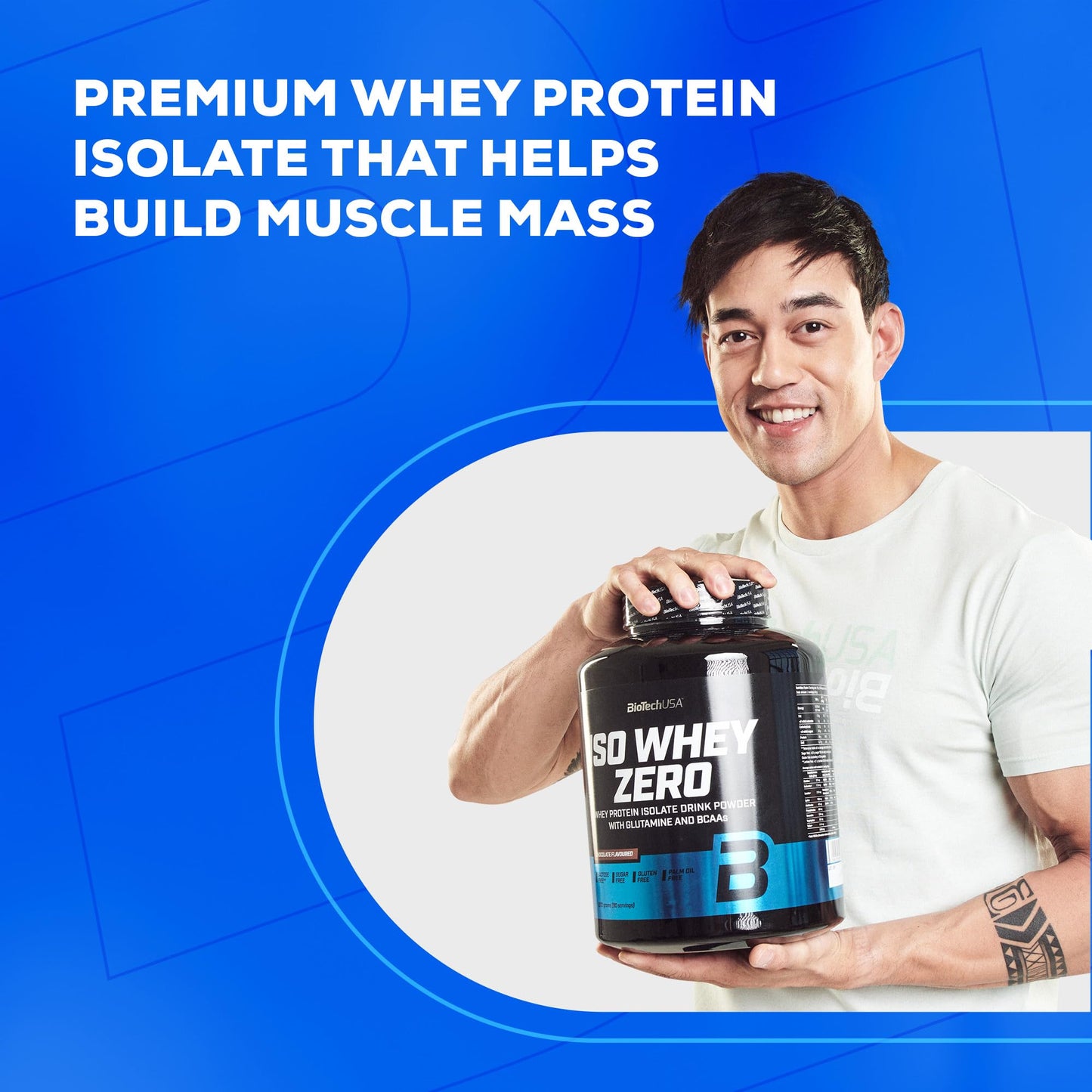 BioTechUSA Iso Whey Zero | Premium Whey Protein Isolate | Grass-Fed | Enzyme-Free | Sugar- and Gluten-Free, 500 g, Coconut