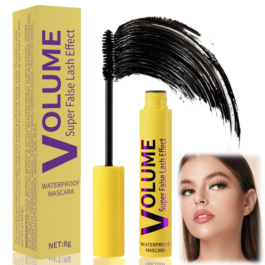 10ml Bub/ble Mascara,M/ascara Black Volume and Length,False Lash Effect Ma/scara for Woman,Lengthening Mascara Black,Waterproof Long-Lasting,Persistent Curling,Non-Smudging,Compact and Portable