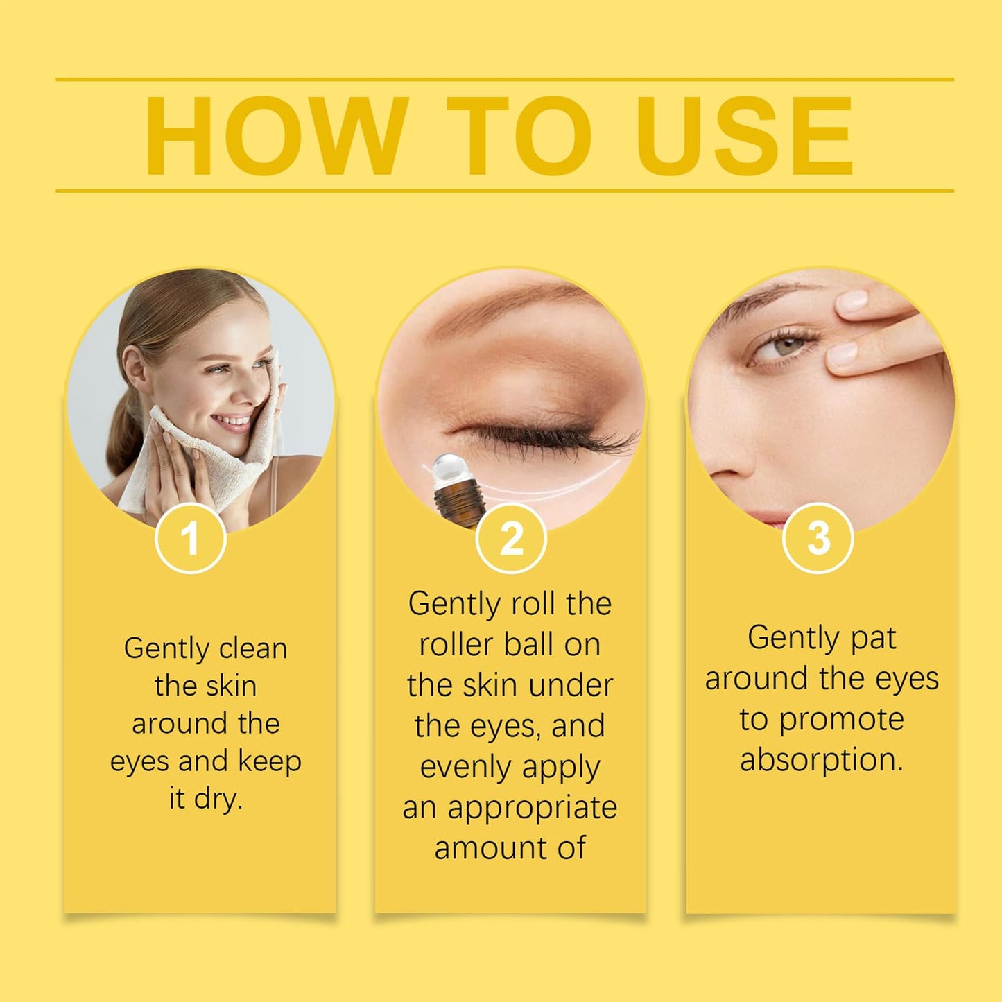 Generic Castor Oil and Frankincense Eye Roller | Organic Under Serum for Dark Circles and Bags | Moisturizing Treatment for Tired Eyes | Under Eye Oil Roller for Firmer Look