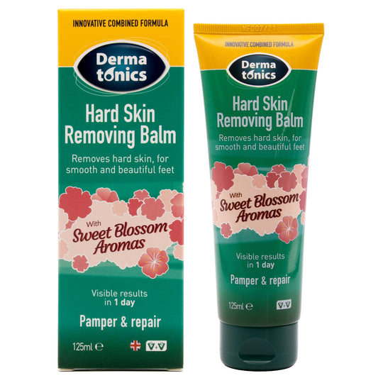 Dermatonics Hard Skin Removing Balm | Suitable For Diabetics | With Sweet Blossom Aromas | Contains Moisturising Shea Butter and Hydrating Swedish Oat Lipid | 125 ml