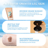Guegine Leg Makeup to Cover Veins,Leg Makeup Full Coverage Waterproof,Body Concealer Long-Lasting,Light,Easy to Apply,Anti-Fading (Dark Skin Color,100g)