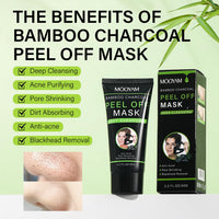 IREV Bamboo Charcoal Peel Off Mask, Blackhead Remover Peel Off Mask Charcoal Face Masks for Deep Cleansing, Blackhead Peel Off Mask for Smooth & Clear Skin Black Peel Off Face Mask Charcoal Face Mask